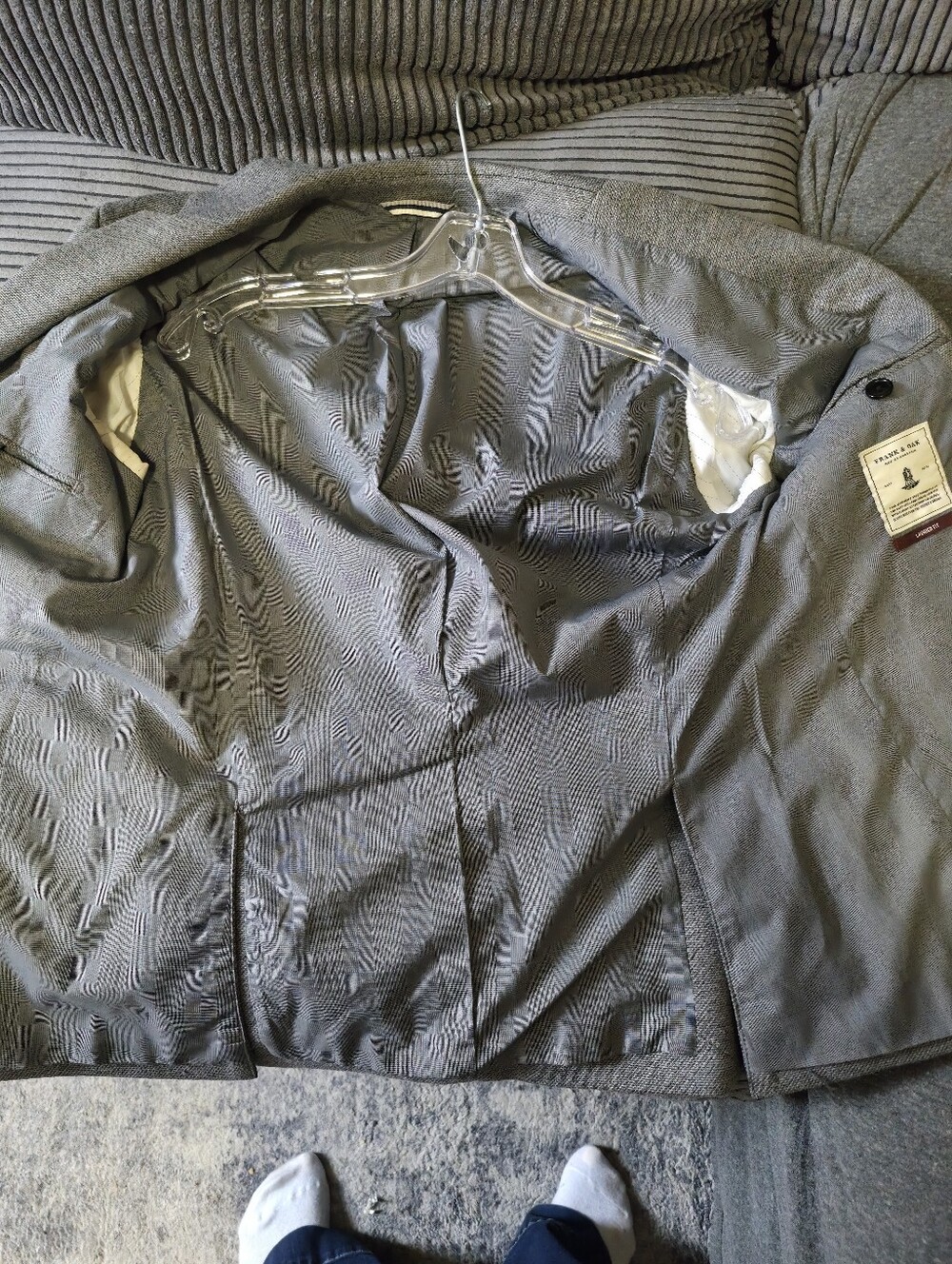 Frank & Oak Laurier Fit Gray Blazer Men's 38 Tailored Sport Coat Business Casual - Picture 6 of 9